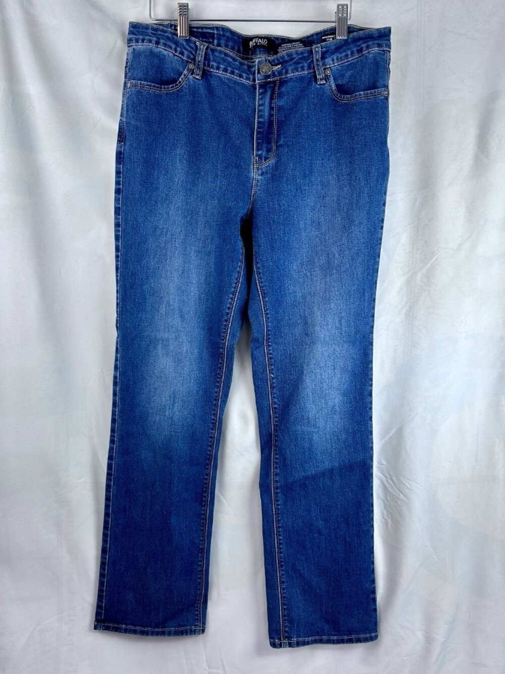 Buffalo David Bitton Jeans Womens 12 X 30 Blue Denim Straight Leg Stretch